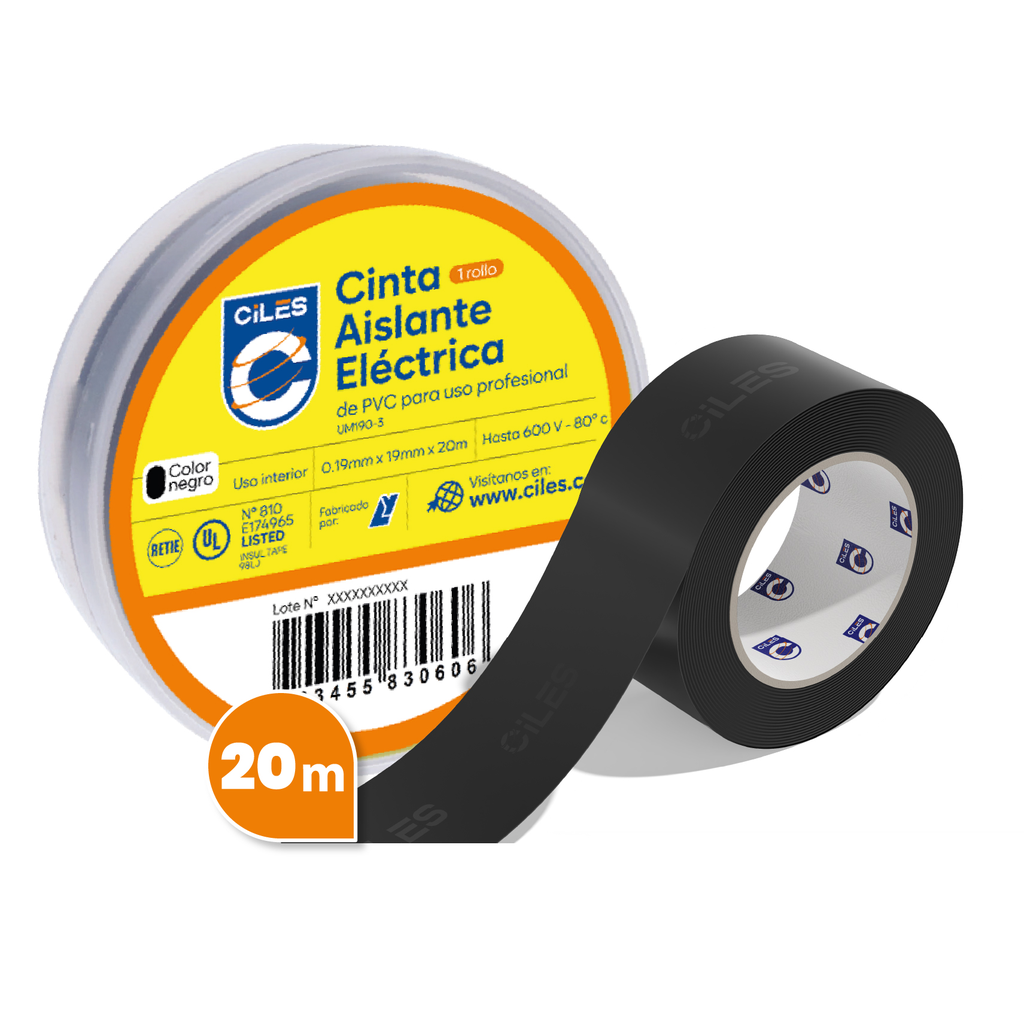 Cinta Aislante Eléctrica 20m