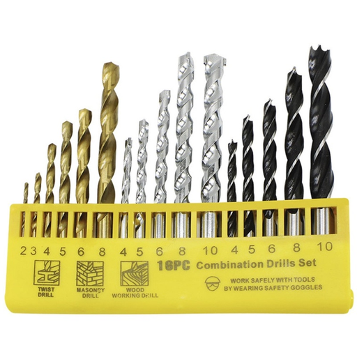 [FER_0024] Juego de Brocas Mixtas Concreto/Metal/Madera (16 pzs)